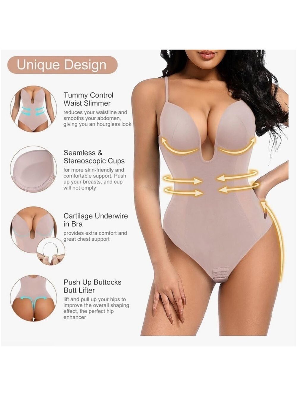 Decorus Women's Low Back Shapewear Tummy Control Large NWT - Picture 2 of 6
